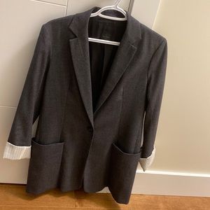 Aritzia Talula Babton Grey Wool Blazer